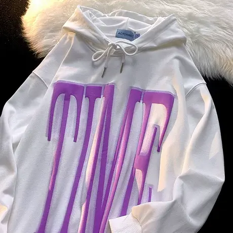 ins超火卫衣女2022春秋薄款小个子宽松韩版bf慵懒风美式复古外套图片