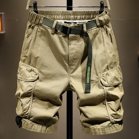 夏季工装短裤男潮牌宽松休闲裤子男韩版潮流马裤男五分裤男士中裤商品大图