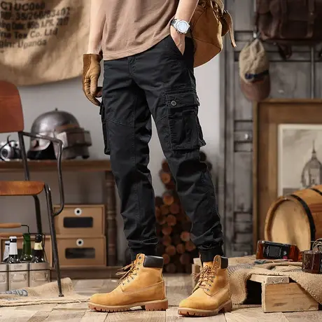 Modi Nick/摩帝尼克男士宽松直筒长裤男士修身纯棉户外工装裤潮流商品大图