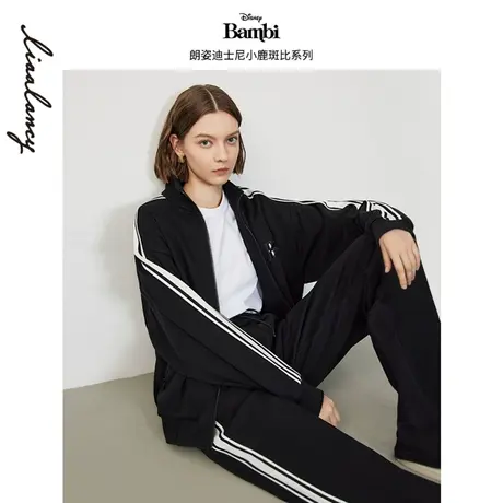 【迪士尼小鹿斑比系列】朗姿棉质棒球服上衣2023冬奥莱夹克短外套图片