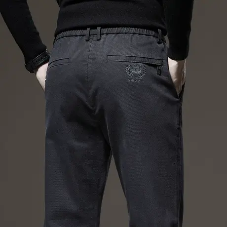 秋冬季男士西装裤2024新款修身弹力直筒休闲长裤子春秋款男装西裤商品大图