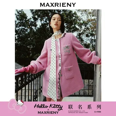 【MAXRIENY x Hello Kitty联名系列】长款小香外套2023冬图片