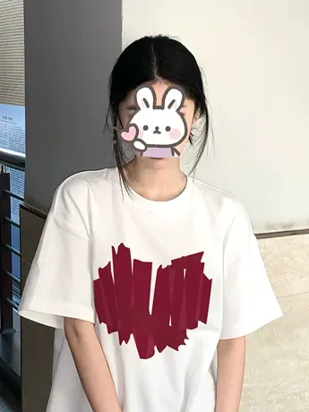 白色短袖t恤女纯棉夏季小众设计感宽松美式hiphop潮牌半袖上衣ins商品大图