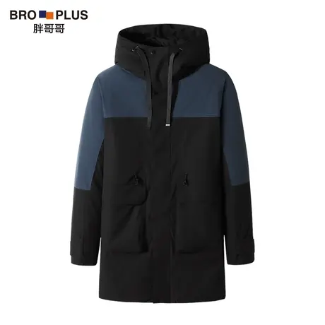 胖哥哥冬季棉服男宽松大码加厚潮胖子加肥加大修身中长款棉衣外套图片