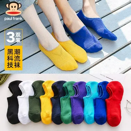 大嘴猴袜子女春秋款纯棉全棉船袜男ins潮情侣短袜浅口夏季隐形袜商品大图