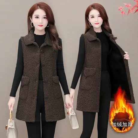 羊羔绒马甲女春秋外穿2022年新款羊羔毛马夹秋冬外搭背心外套坎肩图片