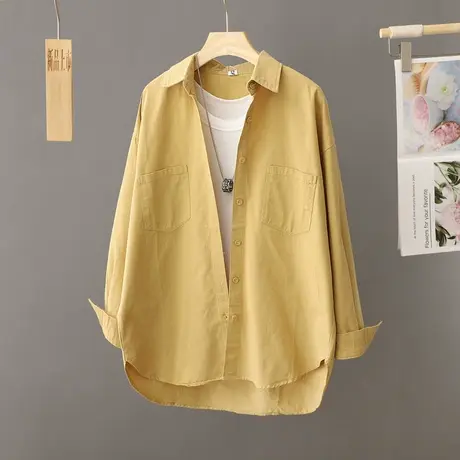 春秋休闲衬衫外套女秋季2023新款小个子设计感小众衬衣百搭上衣潮商品大图