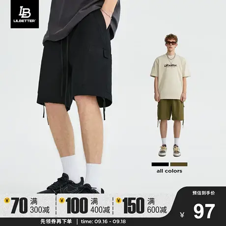 Lilbetter工装短裤男2023新款裤子港风中裤薄款休闲痞帅五分裤LB商品大图