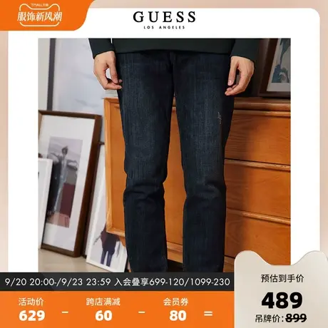 GUESS男士时尚宽松学院风舒适直筒牛仔裤-MM3D9115C商品大图