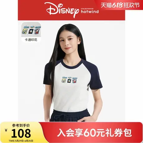 【迪士尼系列】热风短袖T恤2025年夏季新款女士唐老鸭卡通短袖商品大图