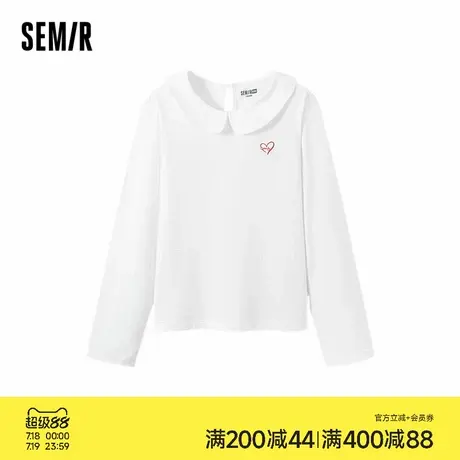 森马儿童2025年秋季女中童T恤纯棉内搭商品大图