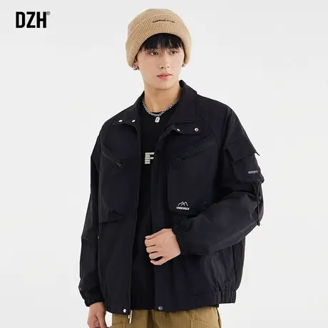 男士立领工装外套男秋季潮高级感痞帅飞行员夹克男装2023新款上衣商品大图