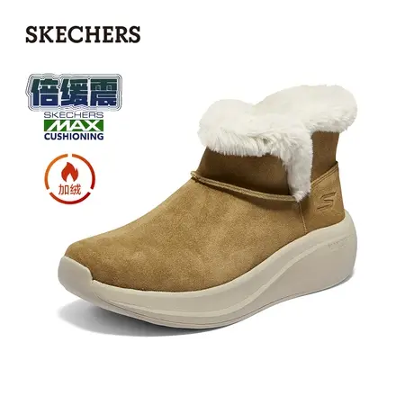 Skechers斯凯奇女鞋百搭舒适加绒保暖休闲鞋厚底雪地靴短靴秋冬图片