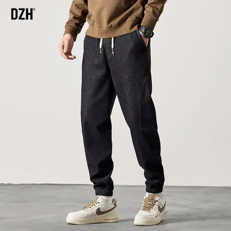 男士黑色哈伦牛仔裤男春夏款休闲裤子潮牌男裤2023新款秋季束脚裤商品大图