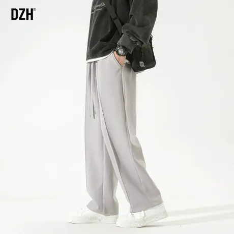 男士高级感裤子男秋季美式休闲裤男款运动裤2023新款小西裤直筒裤商品大图