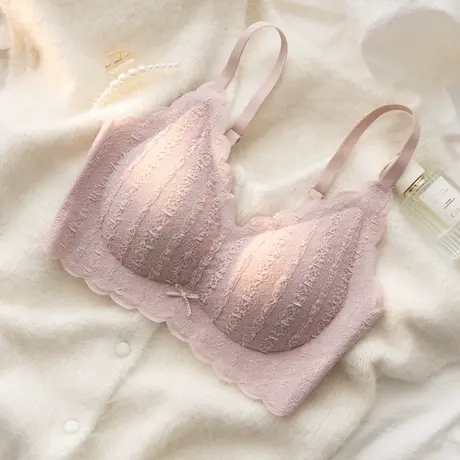 小胸聚拢内衣女薄款无钢圈无痕胸罩收副乳上托背心式裸感舒适文胸图片