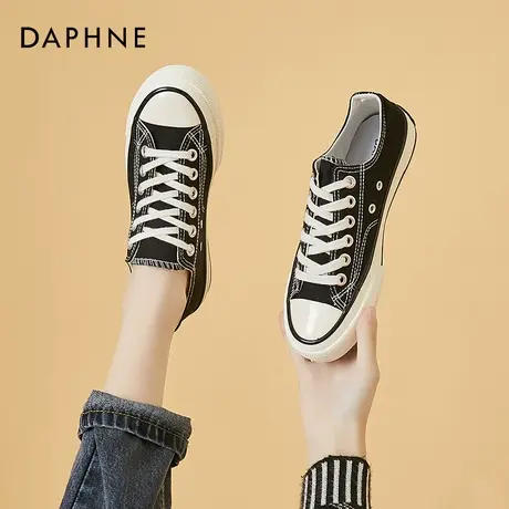 达芙妮小白鞋平底鞋子女2021年新款春秋季女鞋2020爆款小个子单鞋图片