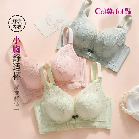 Colorful/多彩多姿内衣女小胸聚拢舒适上托收副乳无钢圈文胸罩商品大图