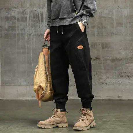 潮流时尚百搭束脚裤子男款休闲男士工装裤大码宽松裤子男款潮流男商品大图