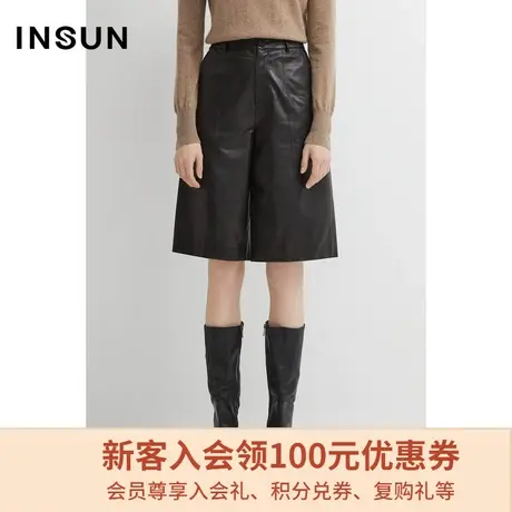 恩裳春秋季经典时尚简约气质休闲运动皮裤9C31320077图片