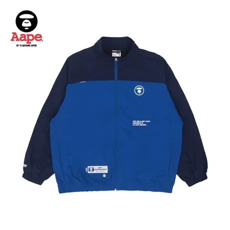 Aape旗舰店男装春夏猿颜字母刺绣潮流拼色拉链薄夹克7582XXK商品大图