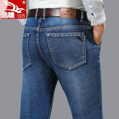 牛仔裤男宽松直筒中青年商务休闲厚款长裤秋冬季2022年新款牛仔裤商品大图