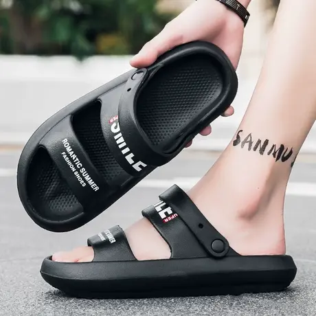 大码雨鞋胶鞋防水鞋男加厚软底软面厨房防滑鞋情侣款两穿开车凉鞋商品大图