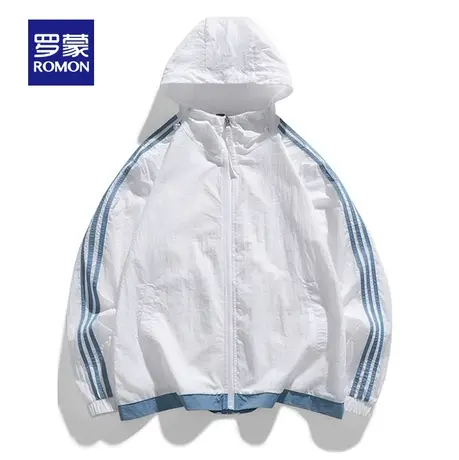 Romon/罗蒙防晒服冰丝透气凉感男女同款皮肤衣连帽运动外套图片