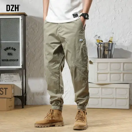 男士秋季裤子男款工装裤高街男宽松束脚裤潮牌男裤2023新款休闲裤商品大图
