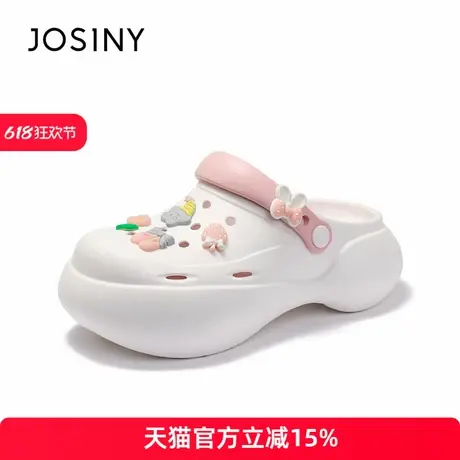 卓诗尼2024夏季外穿洞洞鞋女一脚蹬沙滩鞋踩屎感女轻便洞洞女鞋商品大图
