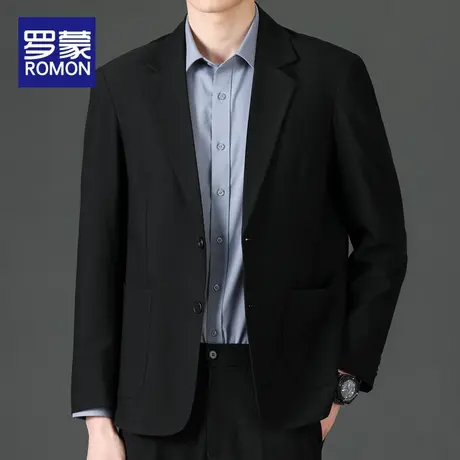 罗蒙休闲西装外套男士2025春秋季新款韩版高级感宽松商务正装西服图片