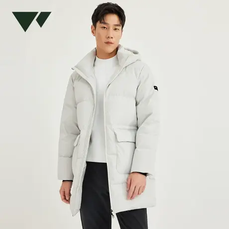 七匹狼奥莱男装中长款羽绒服冬季新款保暖外套中青年加厚连帽上衣商品大图