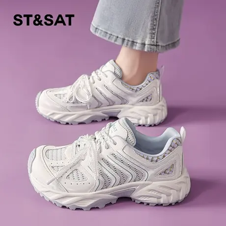 星期六老爹鞋女2025秋季新款女鞋女款爆款鞋子超火百搭厚底运动鞋商品大图