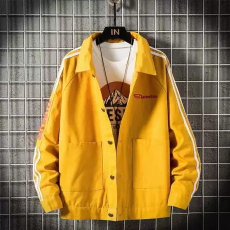 工装夹克男2023新款ins潮港风宽松潮牌休闲褂子春秋百搭上衣外套商品大图