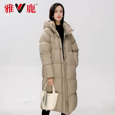 雅鹿秋冬季新款中长款羽绒服女款25年鸭绒加厚时尚女士显瘦超保暖商品大图