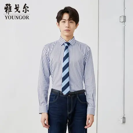 【柔软易打理】D系雅戈尔衬衫秋季新款免烫商务休闲长袖衬衫商品大图