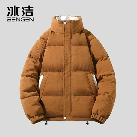 冰洁立领面包男士羽绒服外套2023新款冬季百搭鸭绒鸭绒高端潮牌JS图片