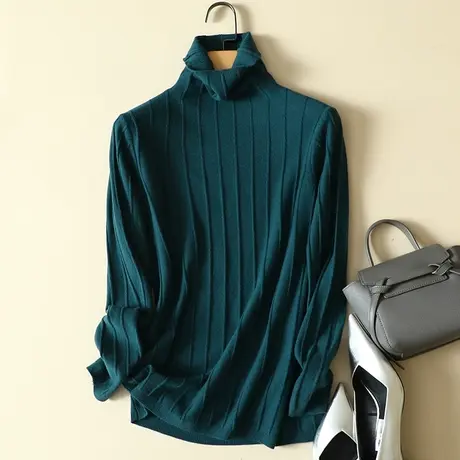 堆堆高领毛衣打底衫女士秋冬洋气2023年新款爆款加厚百搭内搭上衣商品大图