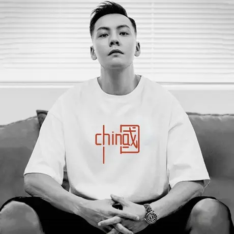 国潮t恤男士短袖夏季白色纯棉港风大码宽松体恤ins潮流男装打底衫商品大图