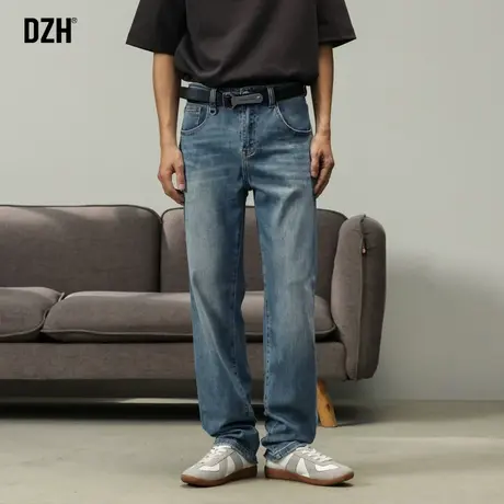 男士大码牛仔裤直筒修身痞帅男裤子潮牌长裤男款美式休闲男裤春季商品大图