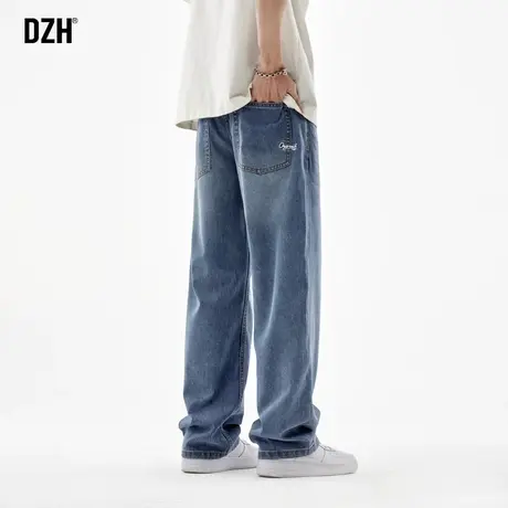 男士莱赛尔牛仔裤男2024新款春秋裤子男款直筒裤垂感高级感休闲裤商品大图