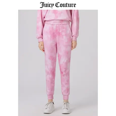 Juicy Couture橘滋裤子女春季新款扎染运动休闲裤宽松针织长裤薄商品大图