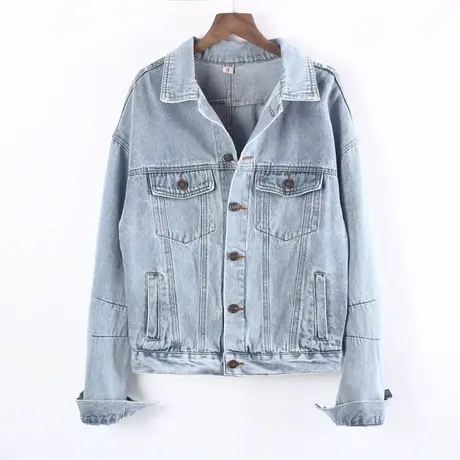 牛仔外套女宽松流行韩版春秋新款夹克学生bf网红短款上衣9937商品大图