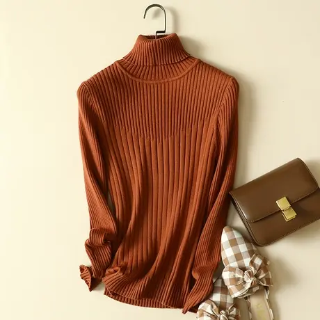高领毛衣打底衫女士内搭秋冬2022年新款加厚爆款洋气百搭针织上衣商品大图