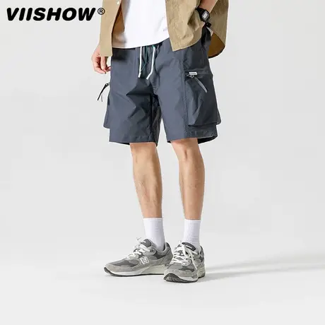 VIISHOW日系多袋工装短裤男夏季薄款宽松休闲裤潮牌痞帅五分裤子商品大图