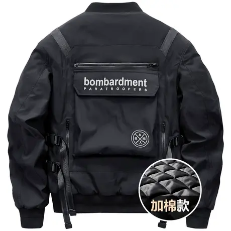 VIP秋冬季机能风外套潮牌飞行夹克男加厚工装棉衣韩版潮流棒球服商品大图