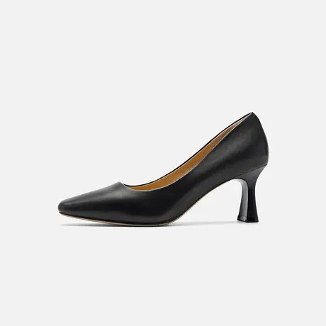 Nine West/玖熙职业高跟鞋女2025年春季新款方头浅口扁跟通勤单鞋图片