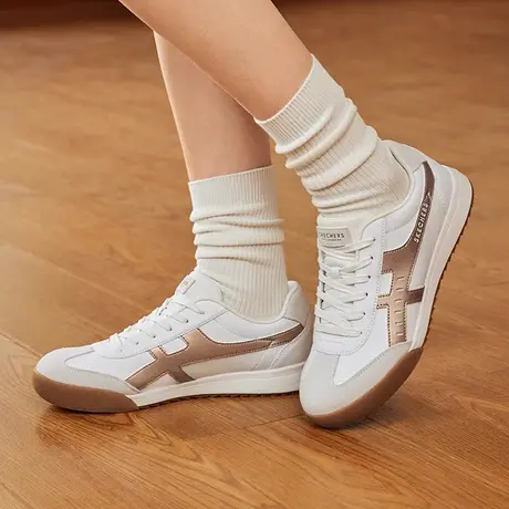 Skechers斯凯奇夏女鞋德训鞋软底休闲鞋撞色拼接板鞋软底舒适透气商品大图