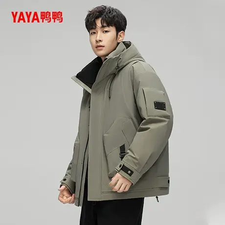 陈哲远明星同款鸭鸭工装男羽绒服2024冬季新品短款休闲保暖外套商品大图