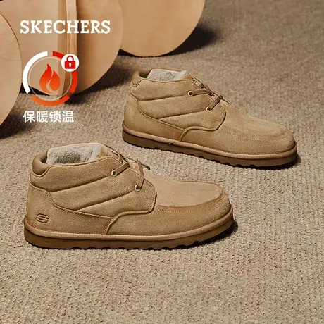 Skechers斯凯奇男鞋冬季绑带雪地靴加绒中帮休闲鞋短靴冬靴商品大图